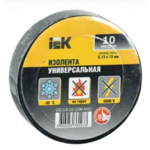 Изолента ПВХ IEK UIZ-13-10-10M-K02 0,13х15мм 10м черная