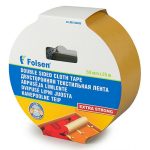 Лента двухсторонняя FOLSEN текстиль 50 мм 25 м