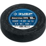 Изолента х/б Зубр Электрик Про 1231-10 18 мм черная 10 м