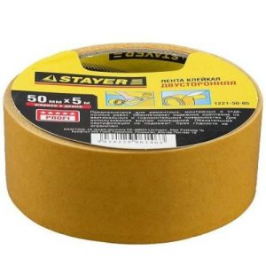 Лента клейкая Stayer Master 1221-50-05 двухсторонняя 5м