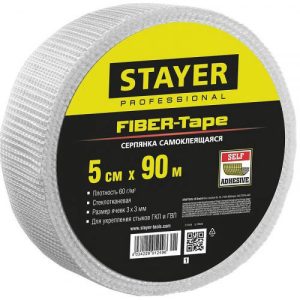 Серпянка строительная самоклеящаяся Stayer Fiber-Tape Professional 1246-05-90_z01 50х90000 мм