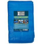 Тент универсальный с люверсами X-Glass 80 синий 8х12 м