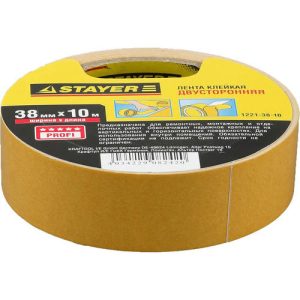 Лента клейкая двухсторонняя Stayer Profi 1221-38-10