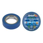 Изолента ПВХ Uniel UIT-135P 15 мм синяя 10 м