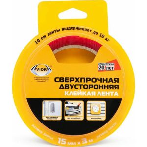 Лента AVIORA клейкая для тяжелых грузов 15 мм 3 м
