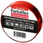 Изолента ПВХ Fortisflex 19х0,15 мм 20 м красная 71234