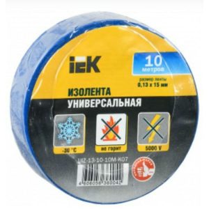 Изолента ПВХ IEK UIZ-13-10-10M-K07 0,13х15мм синяя 10м