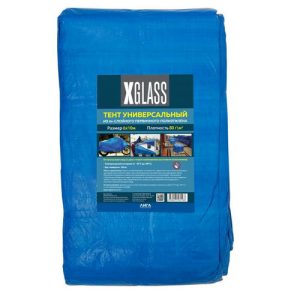 Тент универсальный с люверсами X-Glass 80 синий 6х10 м