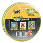 Изолента ПВХ IEK UIZ-13-10-10M-K52 0,13х15мм 10м желто-зеленая