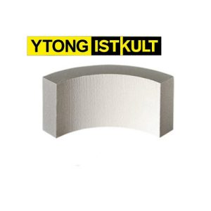 Блок газобетонный дугообразный 1000/900*100*250мм В3,5 D500кг/м3 Ytong