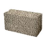 Блок термоплюс керамзитобетонный перегородочный полнотелый 390*90*188мм М15кг/см2 D600кг/м3 Керамзит