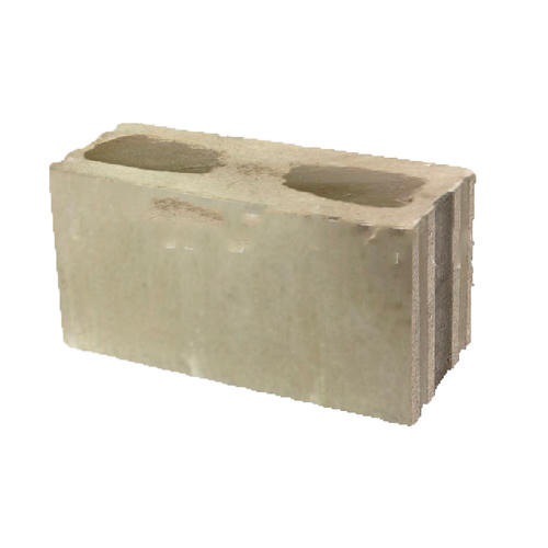 Облицовочный фасадный блок КСР-ПР-ПС-39-100-F75-1450 серый бетонный перегородочный 2-пустотный 390*140*188мм М100кг/см2 D1200кг/м3 Honik