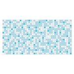 Панель ПВХ декоративная Мозаика голубая 480х955мм