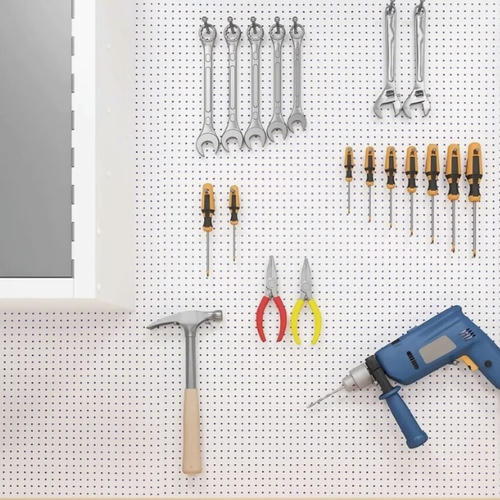 Крафтпанель перфорированная Стильный Дом v532105 белая 2440х1220х6 мм — изображение 2