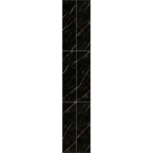 Панель стеновая ПВХ Панельпласт Ultra Marble Black straight 2700х250х8 мм