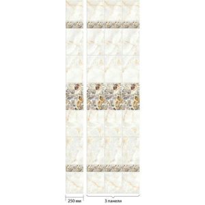 Панель стеновая ПВХ Оранда Фотолайт 107 Монреаль добор к Ваниль 2700х250 мм 10 шт