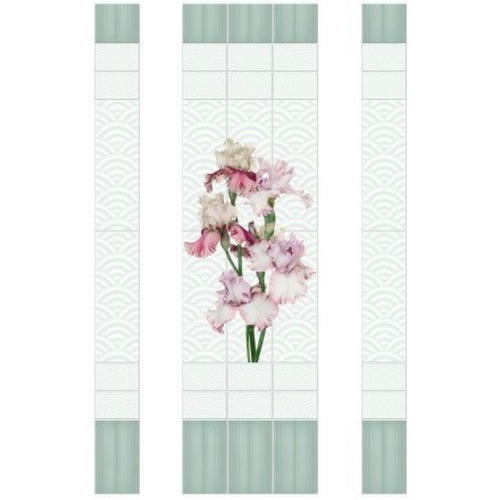 Стеновая панель ПВХ Novita Light фриз 3D Ирис Грин добор 2700х250 мм — изображение 2