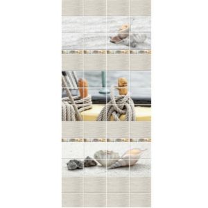 Панель стеновая ПВХ Панельпласт Бриллиантовая коллекция Мореход Узор Морской узел 2700х250х8 мм 4 шт