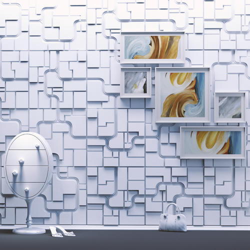 Дизайнерская 3D панель из гипса Artpole Space 1 600х600 мм — изображение 2