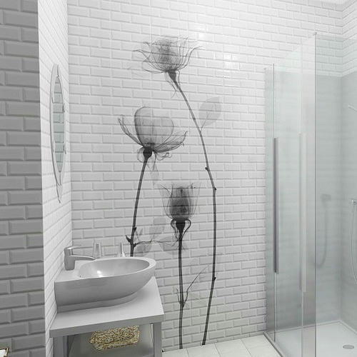 Панель стеновая ПВХ Starline Плитка 3D Бланш Фон 2700х250х8 мм 12 шт — изображение 2