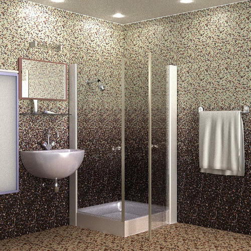 Стеновая панель ПВХ Век Мозаика коричневая 2700х250 мм — изображение 2