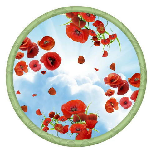 Панель потолочная ПВХ Novita 3D Маки 2500х2000 мм 8 штук