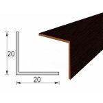 Угол ПВХ 20x20мм 2,7м венге