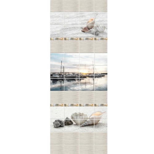 Панель стеновая ПВХ Панельпласт Бриллиантовая коллекция Мореход Узор Гавань 2700х250х8 мм 4 шт