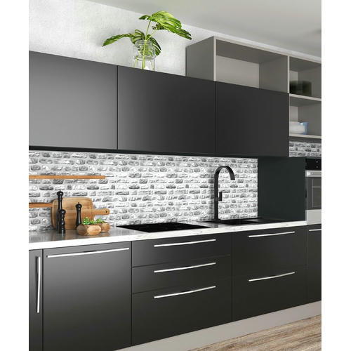 Панель ПВХ самоклеющаяся кирпич Мергель известковый 473х470мм 5шт — изображение 2