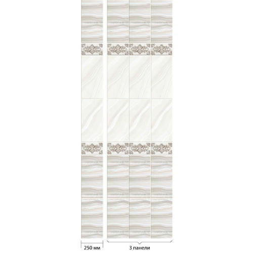 Панель стеновая ПВХ Оранда Фотолайт 105 Светлый агат 2700х250 мм 10 шт