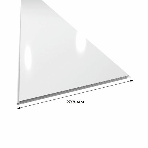 Панель ПВХ 3000х375х8мм белый лак — изображение 2