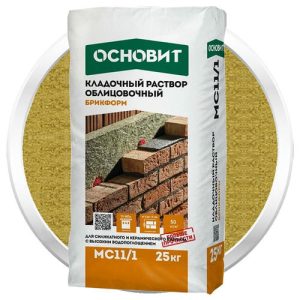 Раствор кладочный Основит Брикформ МС11/1 желтый 25 кг