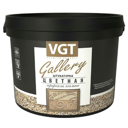 Штукатурка с эффектом камня VGT Gallery №3 базальт мелкозернистая 6 кг — изображение 2