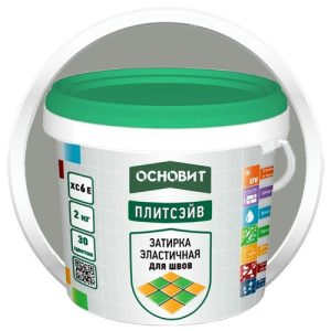 Затирка эластичная Основит Плитсэйв XC6 E серая 020 2 кг