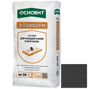 Раствор кладочный Основит Флайформ MC30 023 графит 25 кг