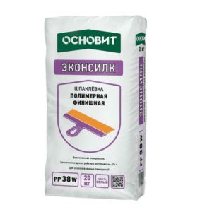 Шпаклевка полимерная Основит Эконсилк PP38 W 20 кг белая