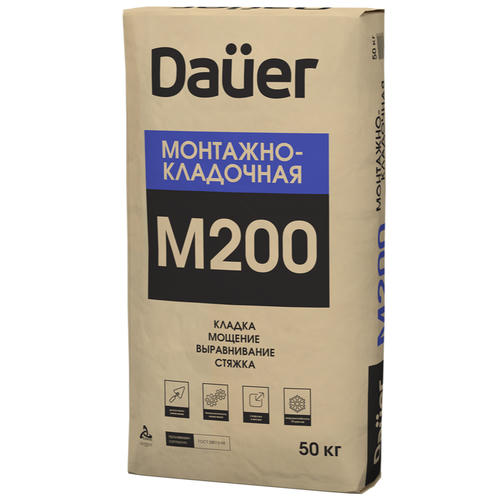 Сухая смесь Dauer М-200 монтажно-кладочная 50 кг зимняя