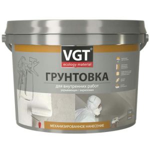 Грунтовка укрывающая для механизированного нанесения VGT ВД-АК-0301 для внутренних работ 28,8 л/45 кг