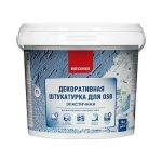 Штукатурка декоративная для плит Osb neomid, шуба, светло-зеленый, 6 кг