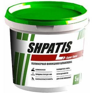 Шпаклевка готовая полимерная финишная SHPATIS SuperFinish 5кг ведро