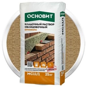 Раствор кладочный Основит Брикформ МС11/1 кремовый 25 кг