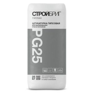 Штукатурка гипсовая Стройбриг Гиплан PG25 серый 30кг
