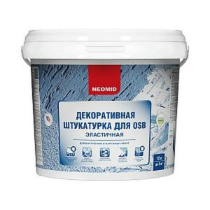Штукатурка декоративная для плит OSB "Neomid", "Короед", белый, 16 кг