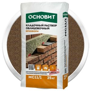 Раствор кладочный Основит Брикформ МС11/1 коричневый 25 кг