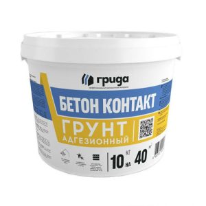Грунт адгезионный Грида Бетон-Контакт морозостойкий красный 10 кг