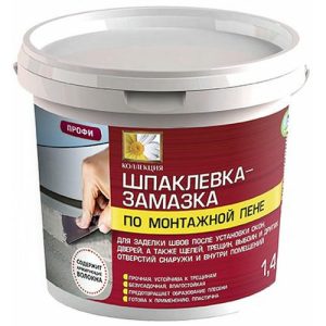Замазка по монтажной пене 1,4 кг ведро Ижсинтез