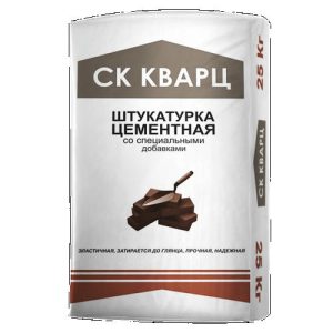 Штукатурка цементная СК Кварц Серая серый 25кг