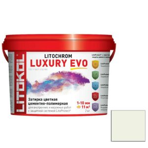 Затирка цементо-полимерная для швов Litokol Luxury Evo LLE.200 Белая 2 кг