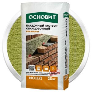 Раствор кладочный Основит Брикформ МС11 желто-зеленый 25 кг