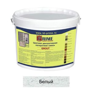 Затирка цементная Prime Grout 6053 белая 6кг